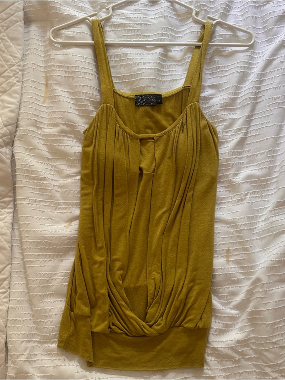 M&M'S Chartreuse Draped Tank Top